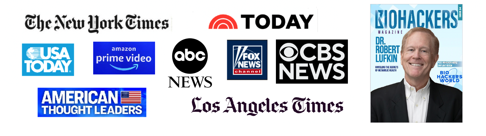 Featured in: The New York Times, Today Show, USA Today, Amazon Prime Video, ABC News, Fox News, CBS News, Los Angeles Times, American Thought Leaders, Biohackers Magazine
